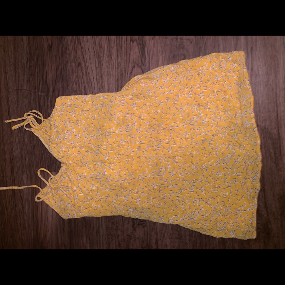 Yellow floral sun dress